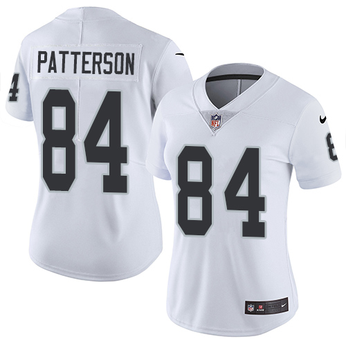 Nike Raiders #84 Cordarrelle Patterson White Women's Stitched NFL Vapor Untouchable Limited Jersey